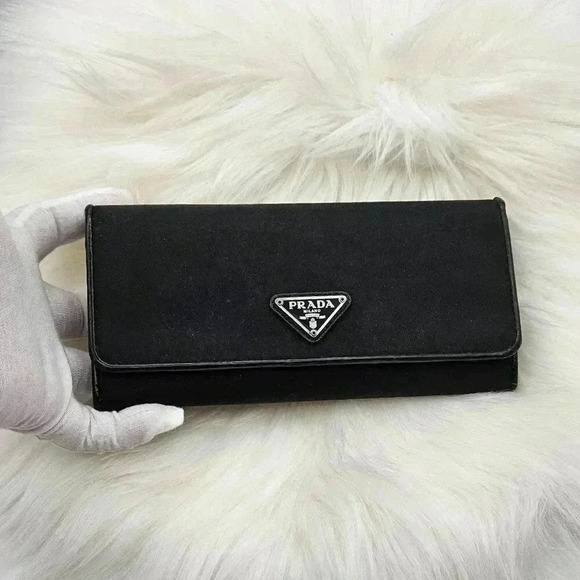 Prada Black Nylon  Long Wallet - Picture 1 of 16